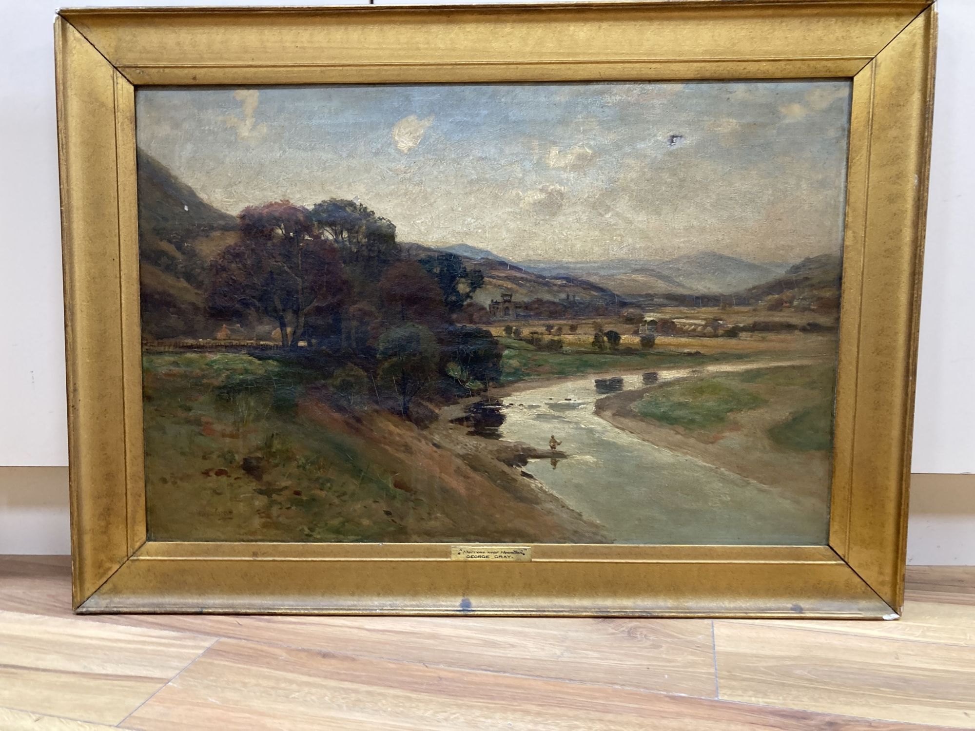 George Gray (1880-1943), oil on canvas, Melrose near Newstead, signed, 50 x 75cm